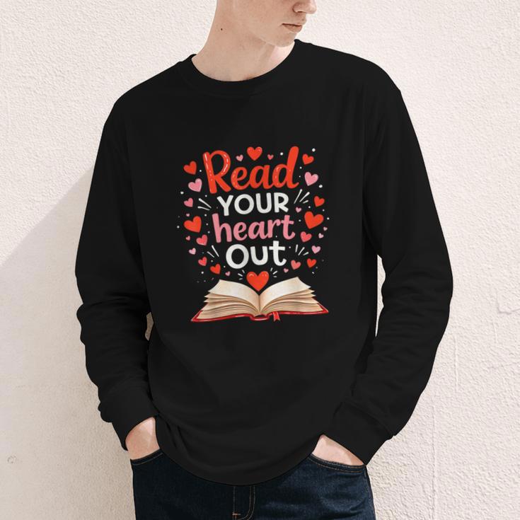 Read Your Heart Out Reading Book Lover Valentine Day Youth Long Sleeve Tee