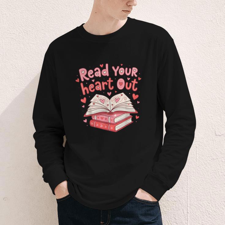 Read Your Heart Out Teacher Valentines Day Book Lover Youth Long Sleeve Tee Read Your Heart Out Teacher Valentines Day Book Lover Youth Long Sleeve Tee