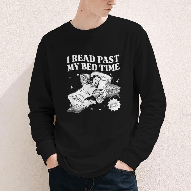 I Read Past My Bedtime Late Night Readers Book Club Youth Long Sleeve Tee
