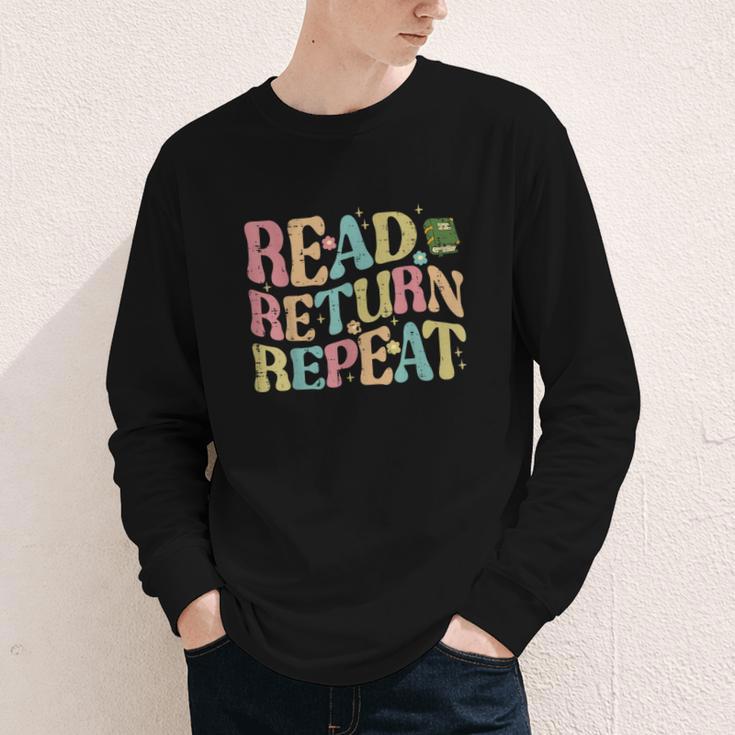 Read Return Repeat Read Reading Book Librarian Men Women Youth Long Sleeve Tee