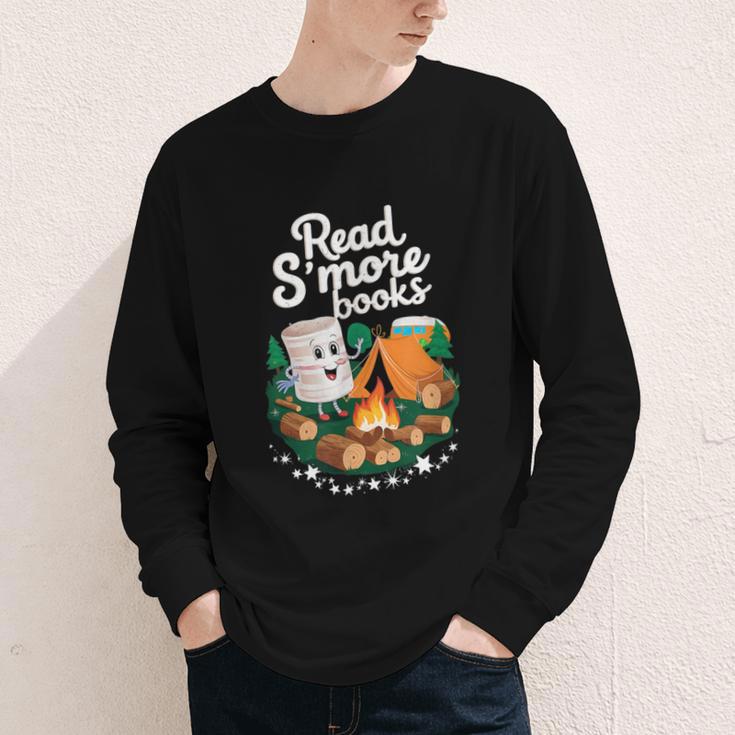 Read S'More Books Around Campfire National Book Week Youth Long Sleeve Tee Read S'More Books Around Campfire National Book Week Youth Long Sleeve Tee