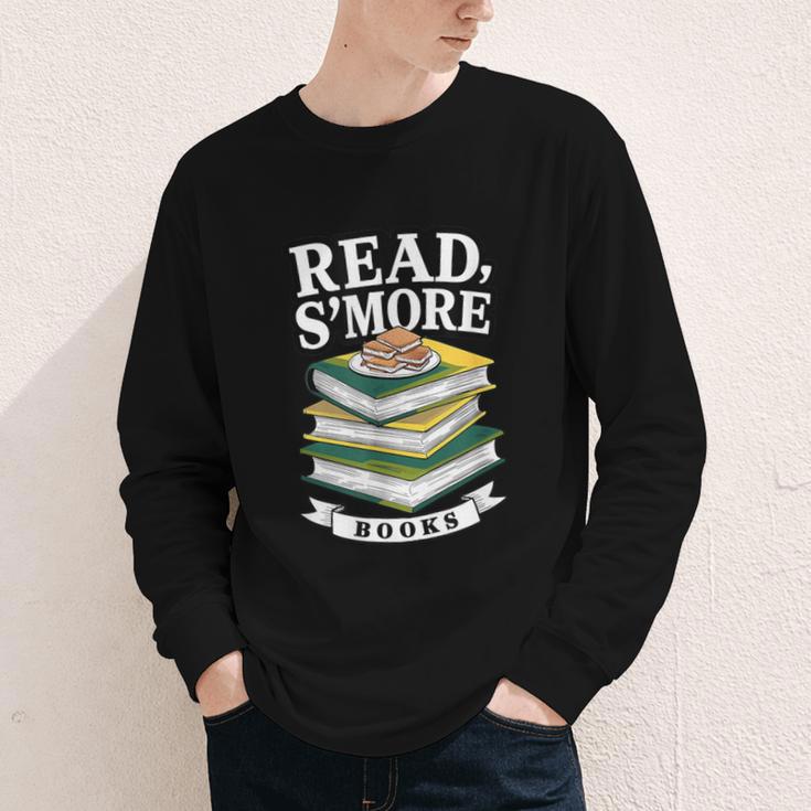 Read S'More Books Marshmallow Reading Smores Youth Long Sleeve Tee