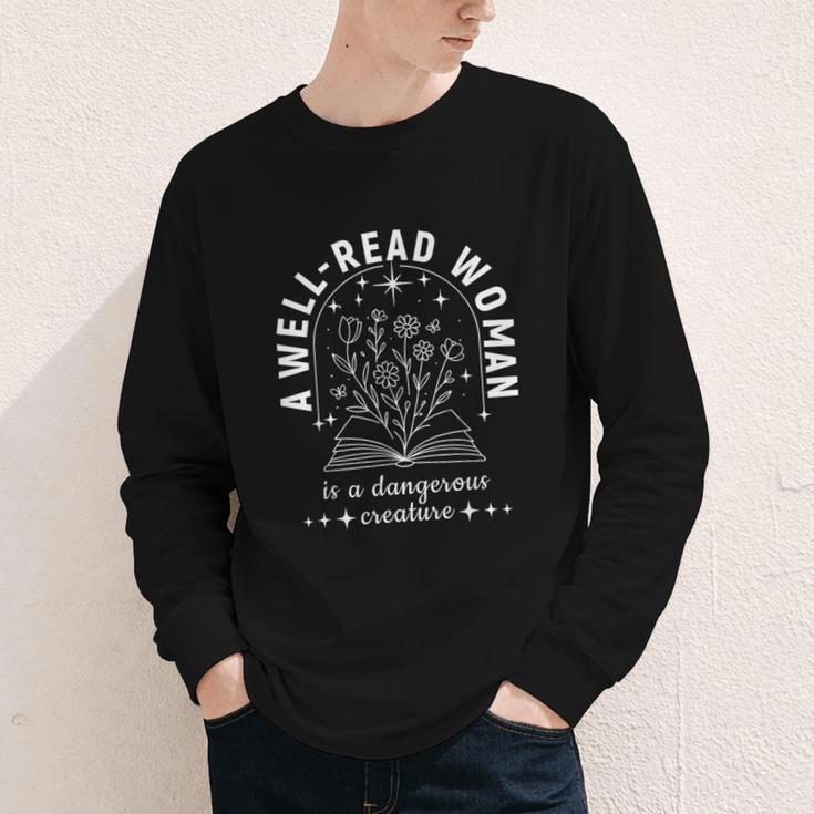 A Well Read Woman Book Lover Literary Quote Youth Long Sleeve Tee