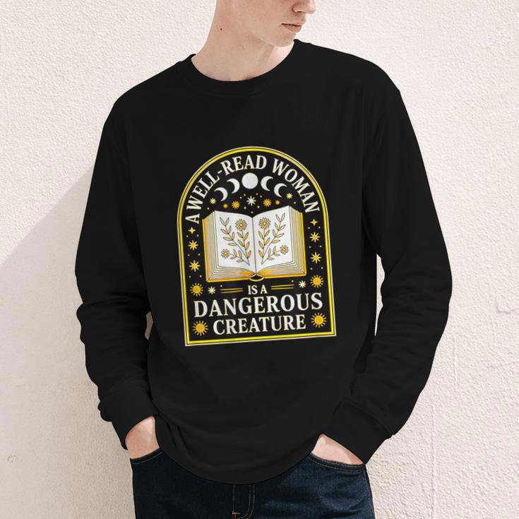 A Well Read Woman Is A Dangerous Creature For Book Lovers Youth Long Sleeve Tee