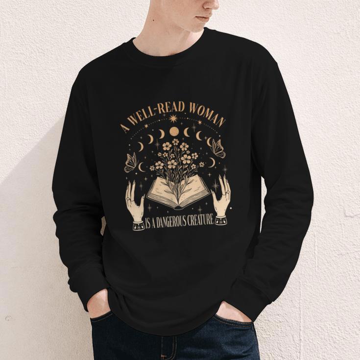 A Well Read Woman Is A Dangerous Creature Reading Book Lover Youth Long Sleeve Tee A Well Read Woman Is A Dangerous Creature Reading Book Lover Youth Long Sleeve Tee
