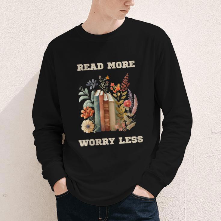 Read More Worry Less Book Lovers Motivational Quote Bookish Youth Long Sleeve Tee Read More Worry Less Book Lovers Motivational Quote Bookish Youth Long Sleeve Tee