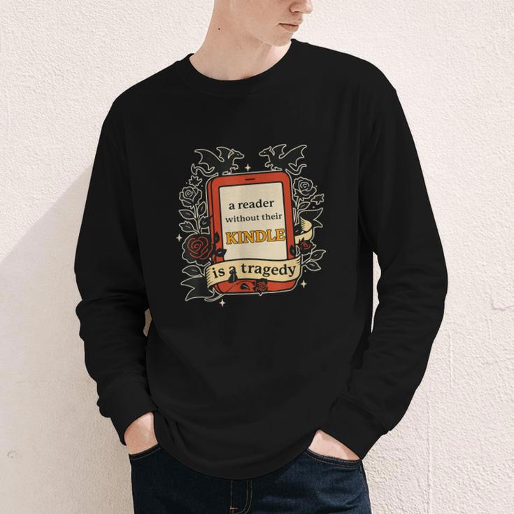 A Reader Without Their Book Is A Tragedy Dragon Rider Quote Youth Long Sleeve Tee