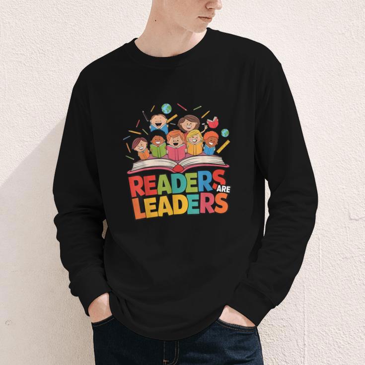 Readers Are Leaders Motivational Reading Book Quote Youth Long Sleeve Tee