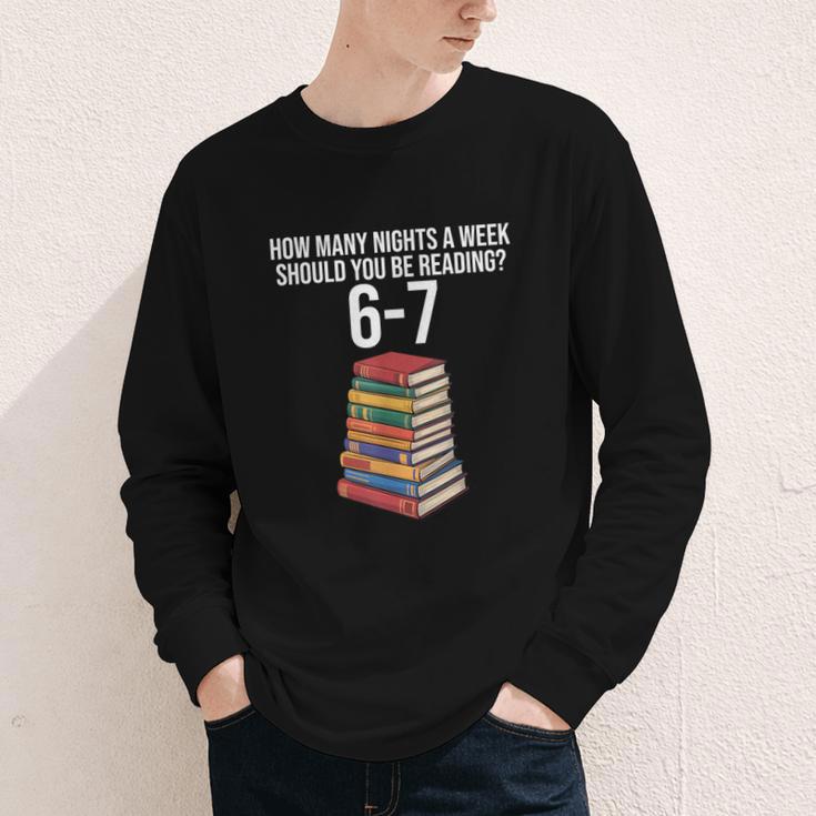 Reading Book Teacher 67 Six Seven Meme Youth Long Sleeve Tee