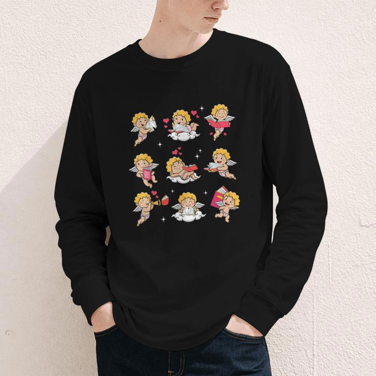 Reading Cupids Books Valentine's Day Teachers Book Lovers Youth Long Sleeve Tee Reading Cupids Books Valentine's Day Teachers Book Lovers Youth Long Sleeve Tee