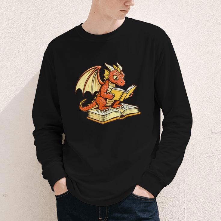 Reading Dragon Book Lover Bookworm Reader Youth Long Sleeve Tee Reading Dragon Book Lover Bookworm Reader Youth Long Sleeve Tee