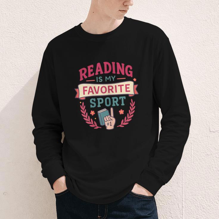 Reading Is My Favorite Sport Book Lover Keepsake For Women Youth Long Sleeve Tee