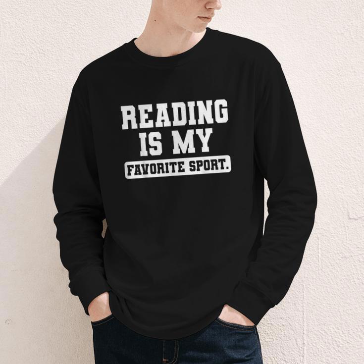 Reading Is My Favorite Sport Book Lover Reader Youth Long Sleeve Tee