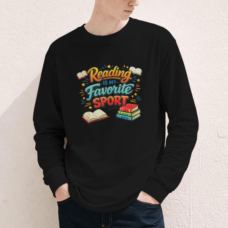 Reading Is My Favorite Sport Book Lover Youth Long Sleeve Tee