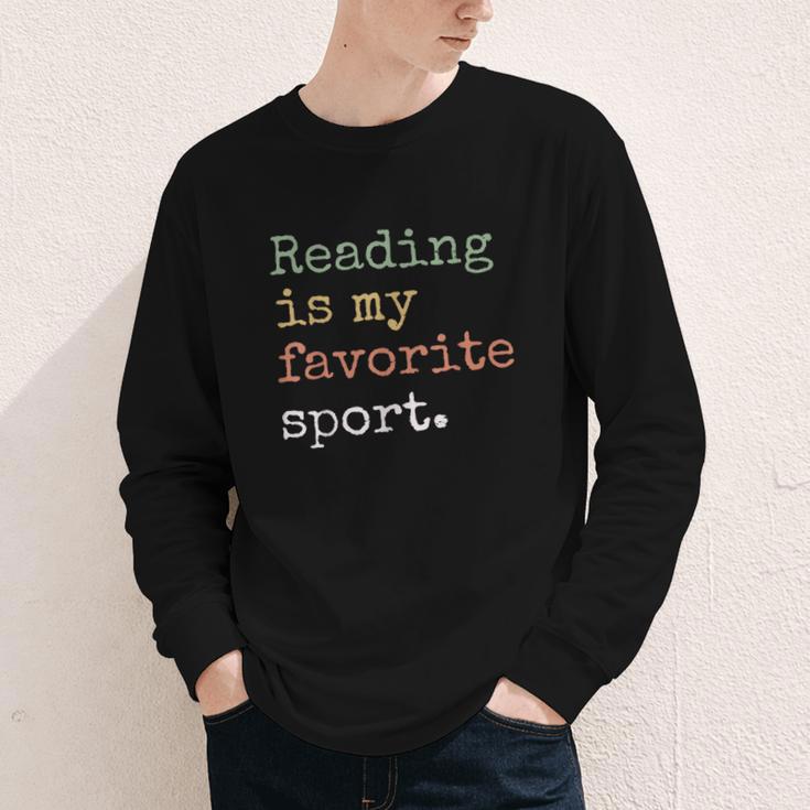 Reading Is My Favorite Sport Book Lovers Man Woman Youth Long Sleeve Tee