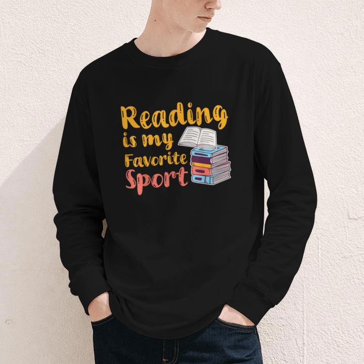 Reading Is My Favorite Sport Book Lovers Youth Long Sleeve Tee