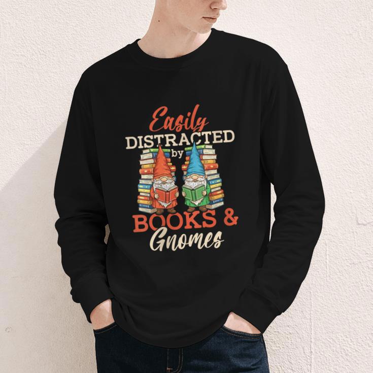 Reading Gnomes Cute Easily Distracted By Books And Gnomes Youth Long Sleeve Tee Reading Gnomes Cute Easily Distracted By Books And Gnomes Youth Long Sleeve Tee