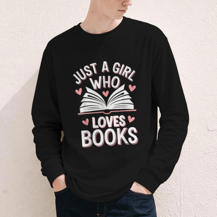 Reading Just A Girl Who Loves Books Youth Long Sleeve Tee