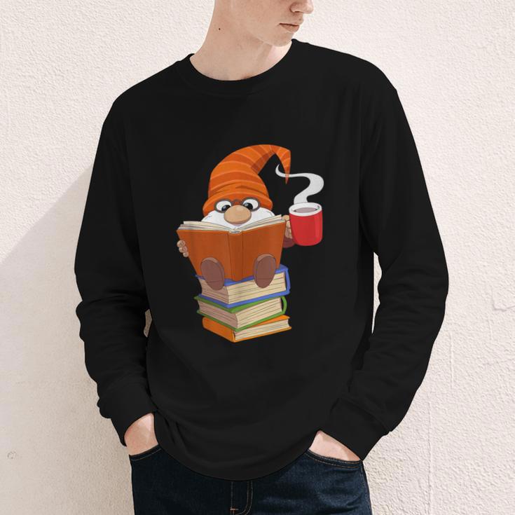 Reading Lover Book Graphic Gnome Youth Long Sleeve Tee
