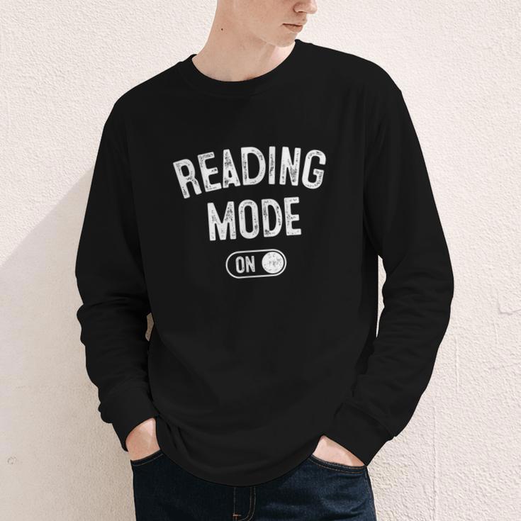 Reading Mode On Book Lover Librarian Teacher Youth Long Sleeve Tee