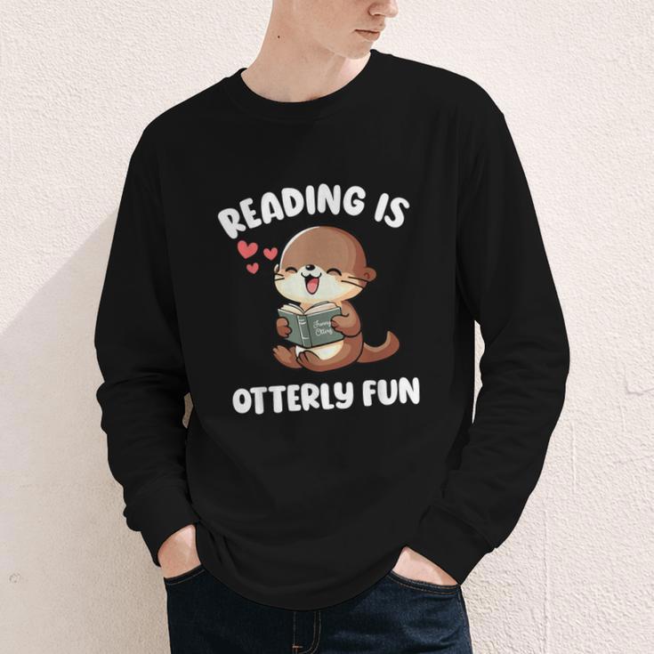 Reading Is Otterly Fun Otter Bookworm Book Lover Librarian Youth Long Sleeve Tee Reading Is Otterly Fun Otter Bookworm Book Lover Librarian Youth Long Sleeve Tee