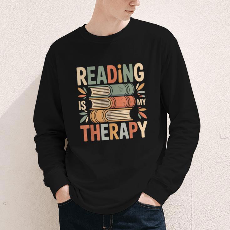 Reading Is My Therapy Book Lover Youth Long Sleeve Tee Reading Is My Therapy Book Lover Youth Long Sleeve Tee