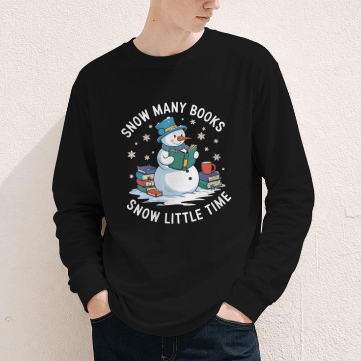 Reading Snowman So Many Books Christmas Books Readers Youth Long Sleeve Tee Reading Snowman So Many Books Christmas Books Readers Youth Long Sleeve Tee