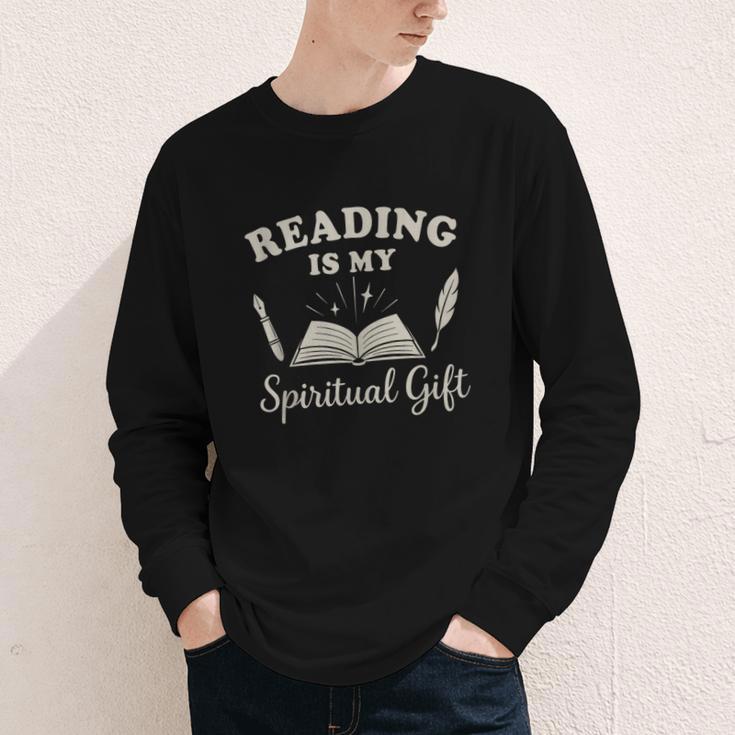 Reading Is My Spiritual Present Book Lover Reader Youth Long Sleeve Tee