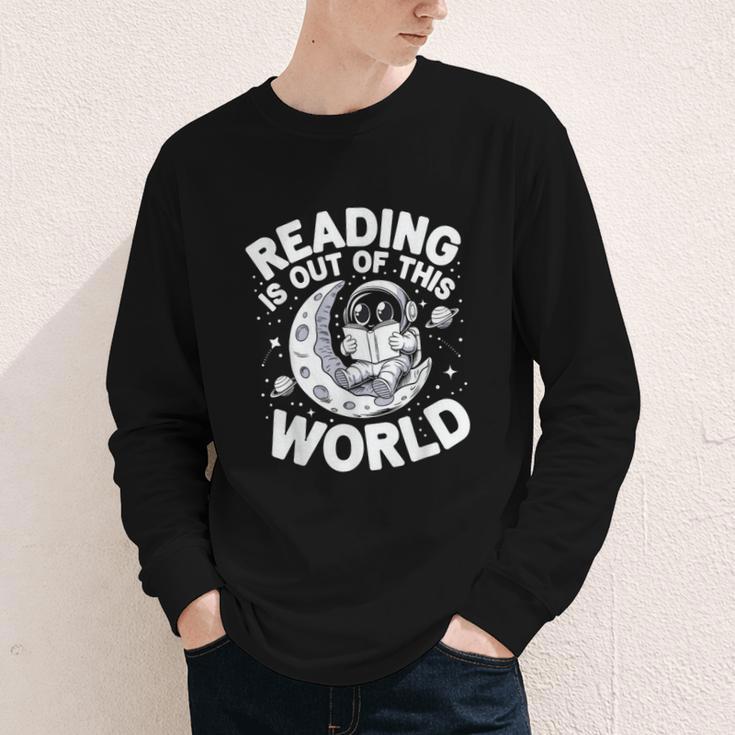 Reading Is Out Of This World Space Books Lover Youth Long Sleeve Tee Reading Is Out Of This World Space Books Lover Youth Long Sleeve Tee