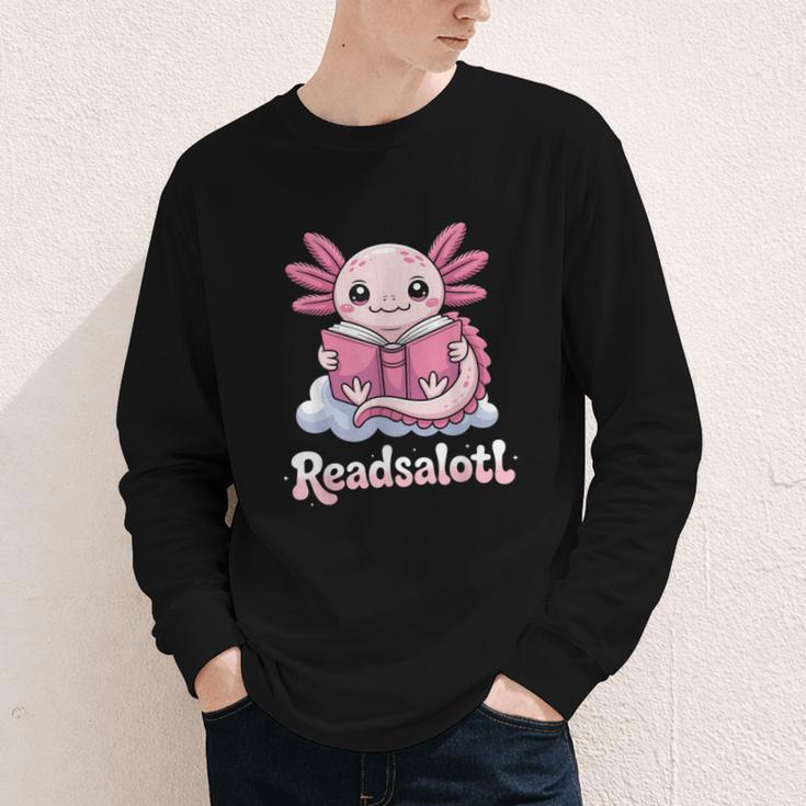 Readsalotl Axolotl Reading Cute Book Lover Bookworm Youth Long Sleeve Tee Readsalotl Axolotl Reading Cute Book Lover Bookworm Youth Long Sleeve Tee