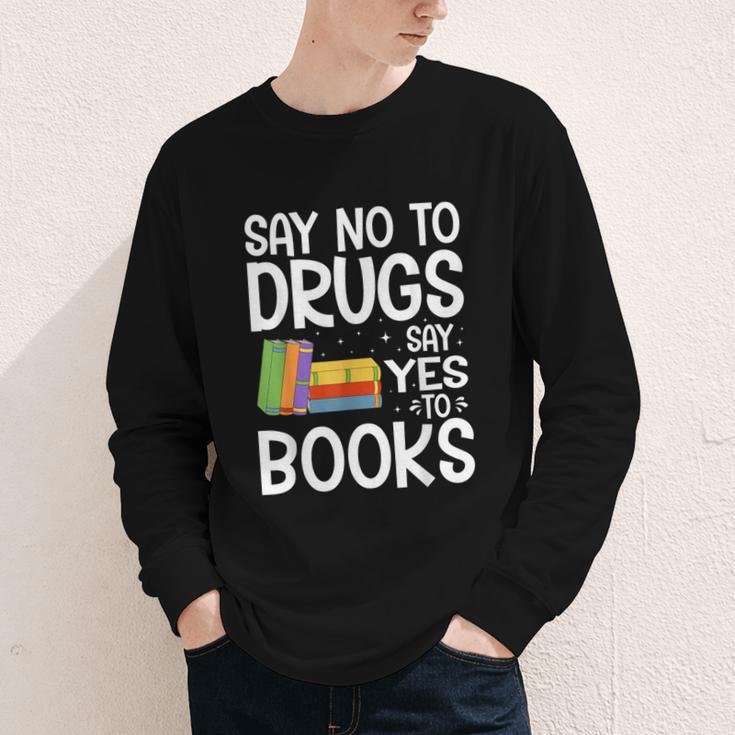 Red Ribbon Week Say No To Drugs Say Yes To Books Drug Free Youth Long Sleeve Tee Red Ribbon Week Say No To Drugs Say Yes To Books Drug Free Youth Long Sleeve Tee