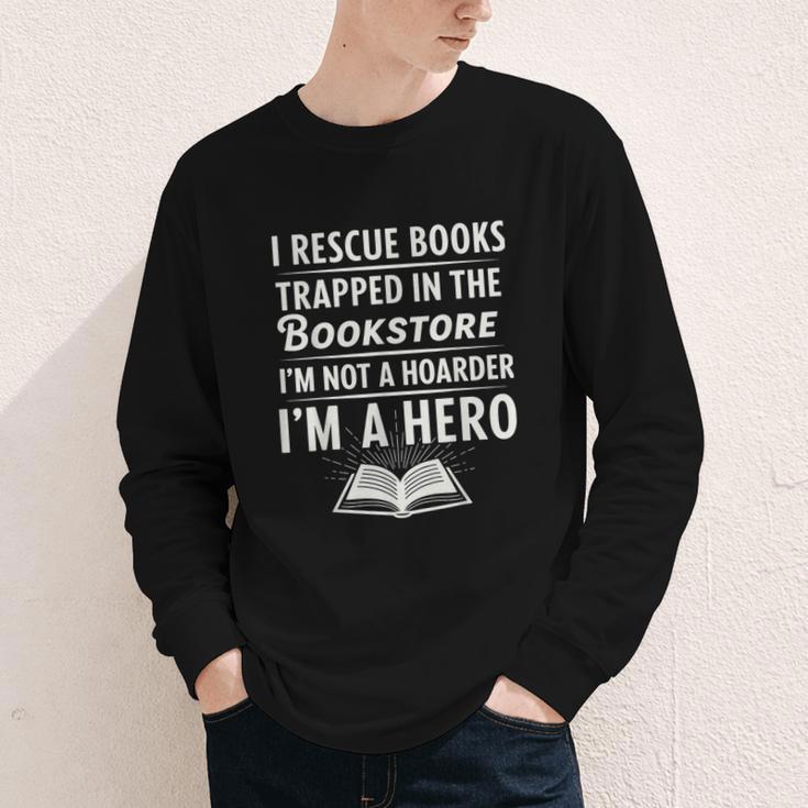 I Rescue Books Trapped In The Bookstore I’m Not A Hoarder Youth Long Sleeve Tee I Rescue Books Trapped In The Bookstore I’m Not A Hoarder Youth Long Sleeve Tee