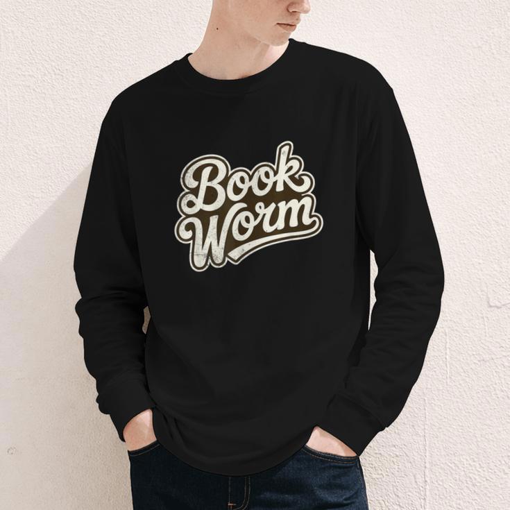 Retro Book Worm Reading For Book Lovers Youth Long Sleeve Tee
