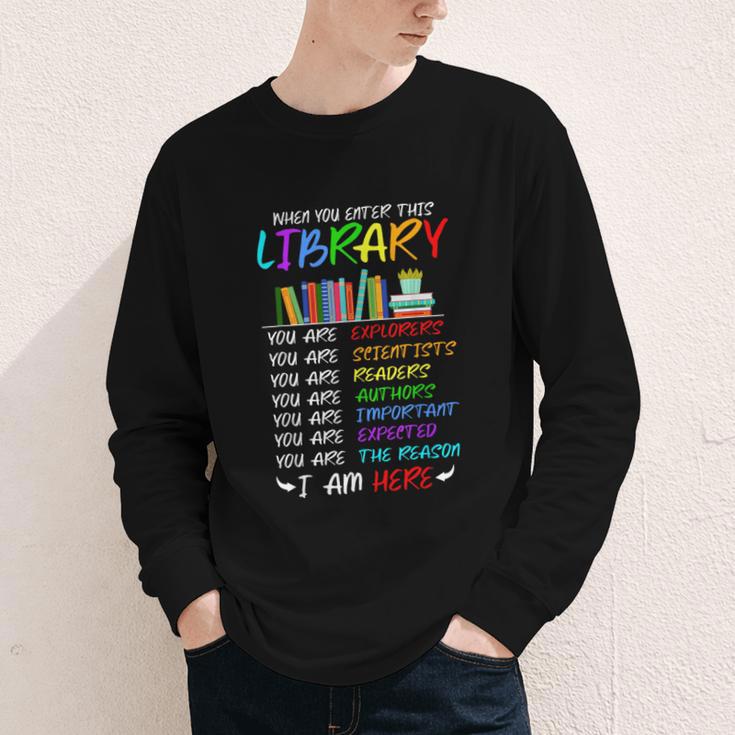 Retro Librarian Book Reader Library Book Reading Youth Long Sleeve Tee