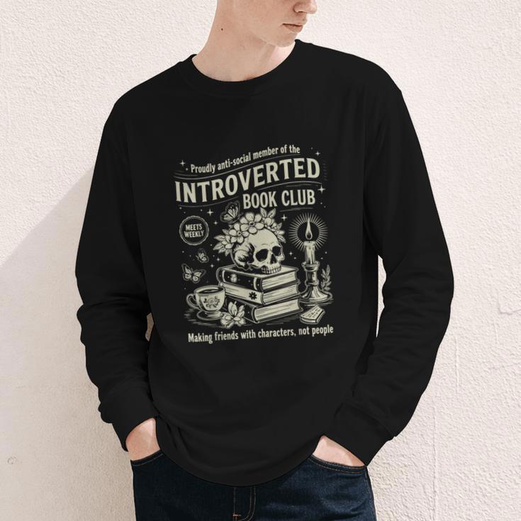 Retro Proud Anti Social Member Of Introverted Book Club Youth Long Sleeve Tee
