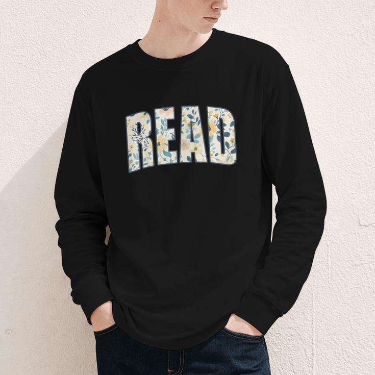 Retro Read Floral Reading Bookworm Librarian Book Lover Youth Long Sleeve Tee Retro Read Floral Reading Bookworm Librarian Book Lover Youth Long Sleeve Tee