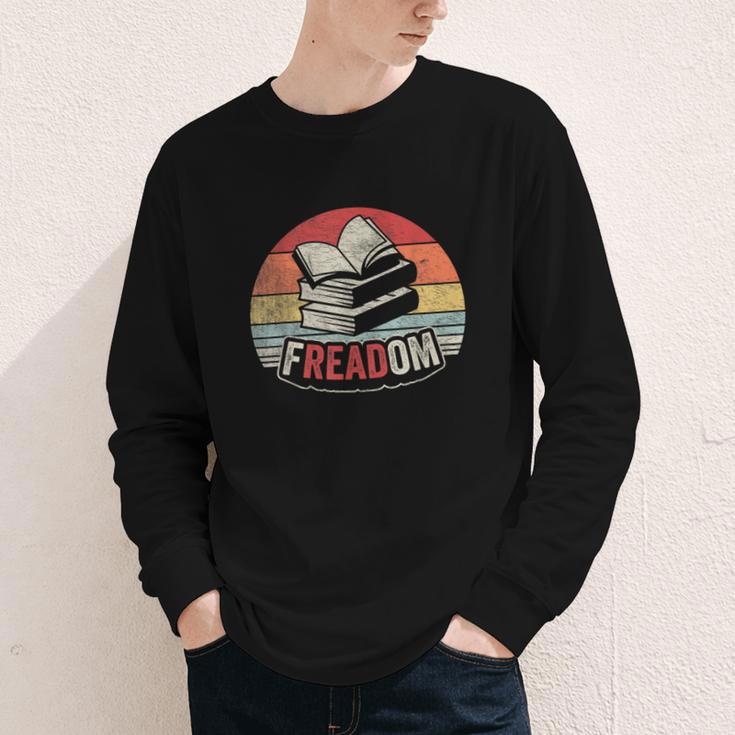 Retro Vintage FREADom Anti Ban Books Freedom To Read Youth Long Sleeve Tee