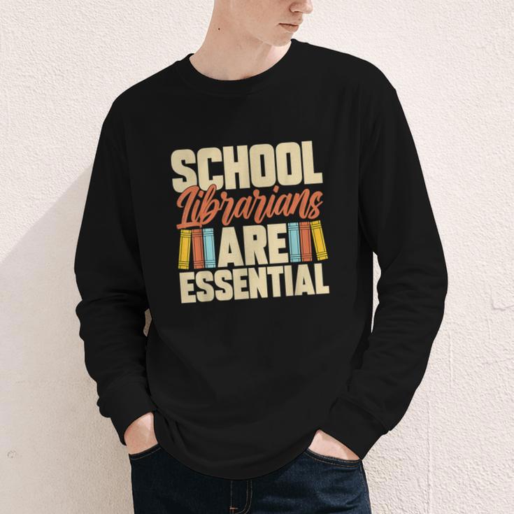 School Librarians Are Essential Library Book Lover Librarian Youth Long Sleeve Tee School Librarians Are Essential Library Book Lover Librarian Youth Long Sleeve Tee