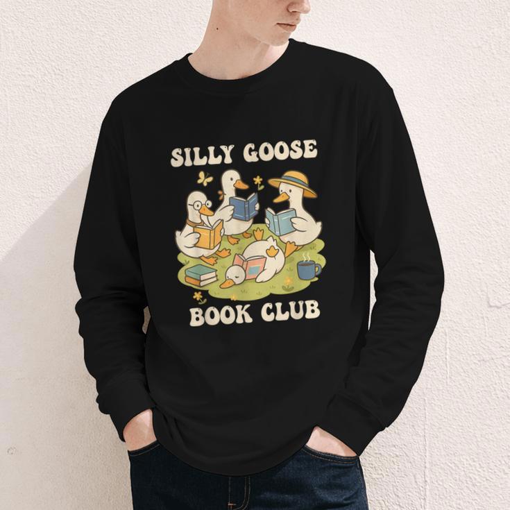Silly-Goose Book Club Goose And Book Lovers Youth Long Sleeve Tee Silly-Goose Book Club Goose And Book Lovers Youth Long Sleeve Tee