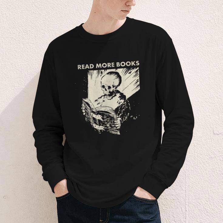 Skeleton Read More Books Youth Long Sleeve Tee