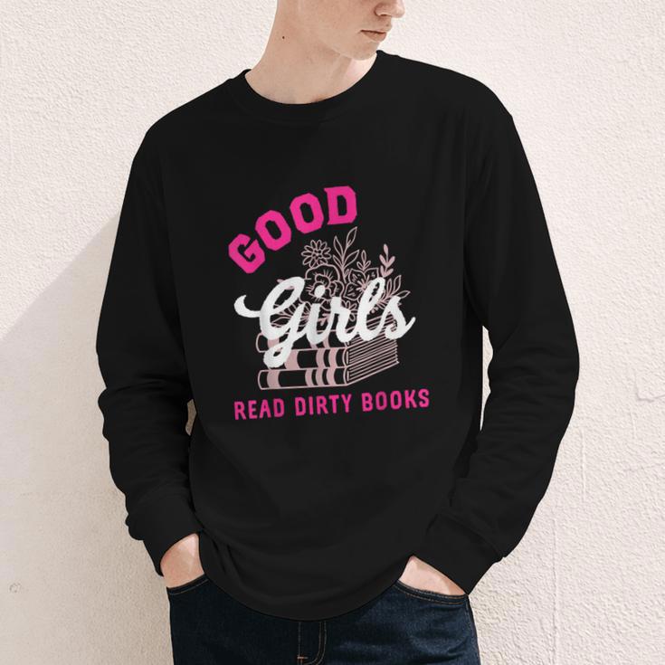 Smutty Book Merch Good Girls Read Dirty Books Smut Readers Youth Long Sleeve Tee