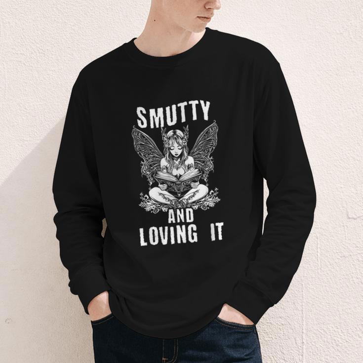 Smutty And Loving It Dark Fantasy Spicy Book Lover Youth Long Sleeve Tee