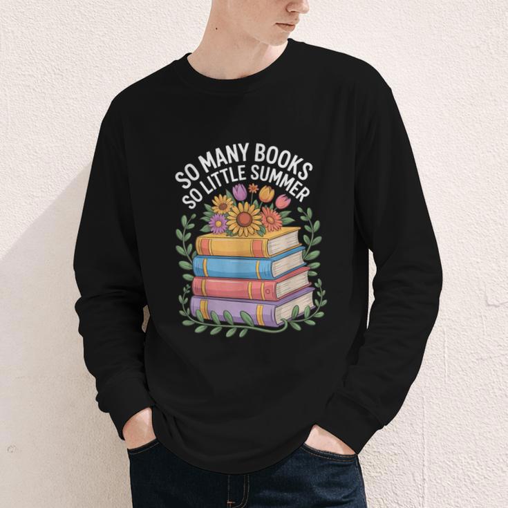 So Many Books So Little Summer Youth Long Sleeve Tee So Many Books So Little Summer Youth Long Sleeve Tee