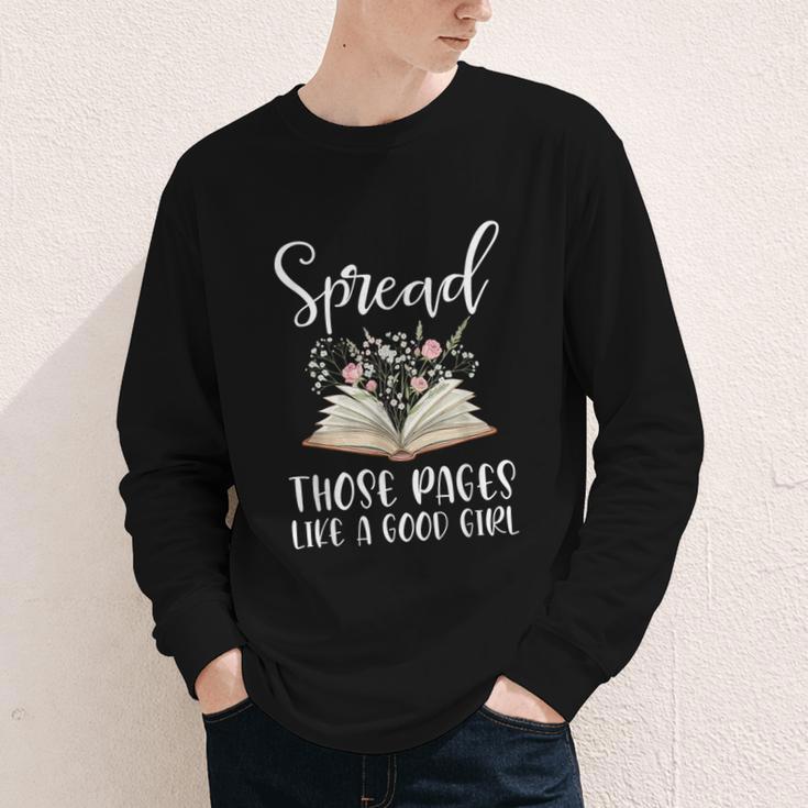 Spread Those Pages Like A Good Girl Bookworm Book Lover Youth Long Sleeve Tee