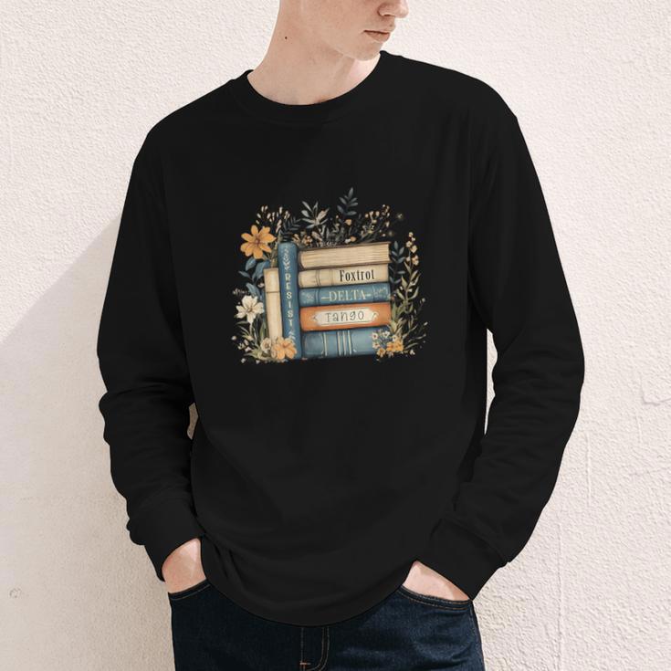 Subtle Book Anti Trump Women Book Loves Retro Youth Long Sleeve Tee