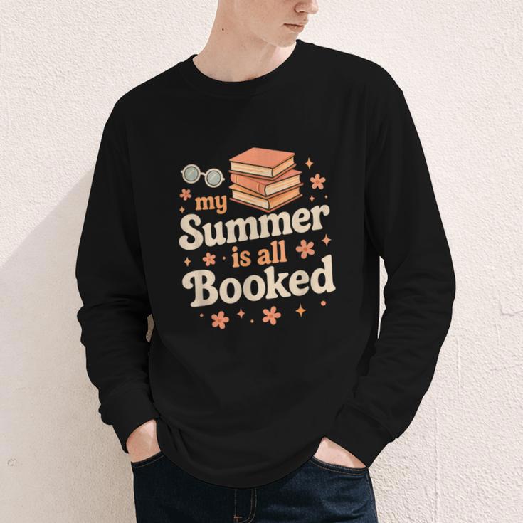 My Summer Is All Booked Book Lover Reading Vacation 2025 Youth Long Sleeve Tee