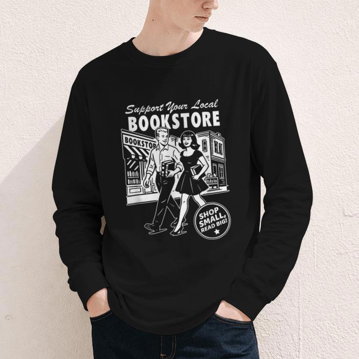 Support Your Local Bookstore Reading Book Lover Youth Long Sleeve Tee