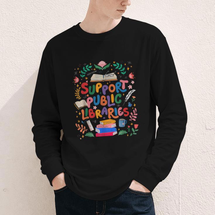 Support Public Libraries Book Nerd Outfit For Book Lovers Youth Long Sleeve Tee Support Public Libraries Book Nerd Outfit For Book Lovers Youth Long Sleeve Tee