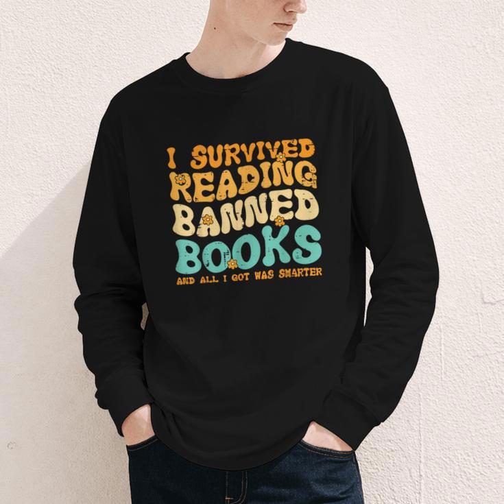 I Survived Reading Banned Books Read Librarian Men Women Youth Long Sleeve Tee I Survived Reading Banned Books Read Librarian Men Women Youth Long Sleeve Tee