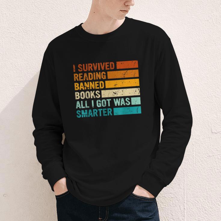 I Survived Reading Banned Books All I Got Was Smarter Youth Long Sleeve Tee